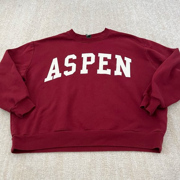 Wild Fable Aspen Crewneck Sweatshirt Top L Red - Picture 1 of 8